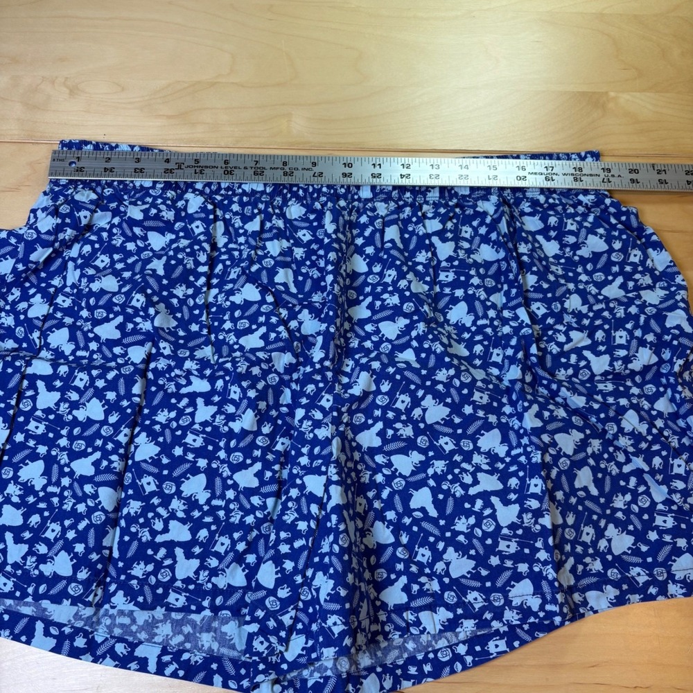 Disney Women 2XL Blue Shorts Alice In Wonderland Coquette Cotton 4" - Picture 11 of 13